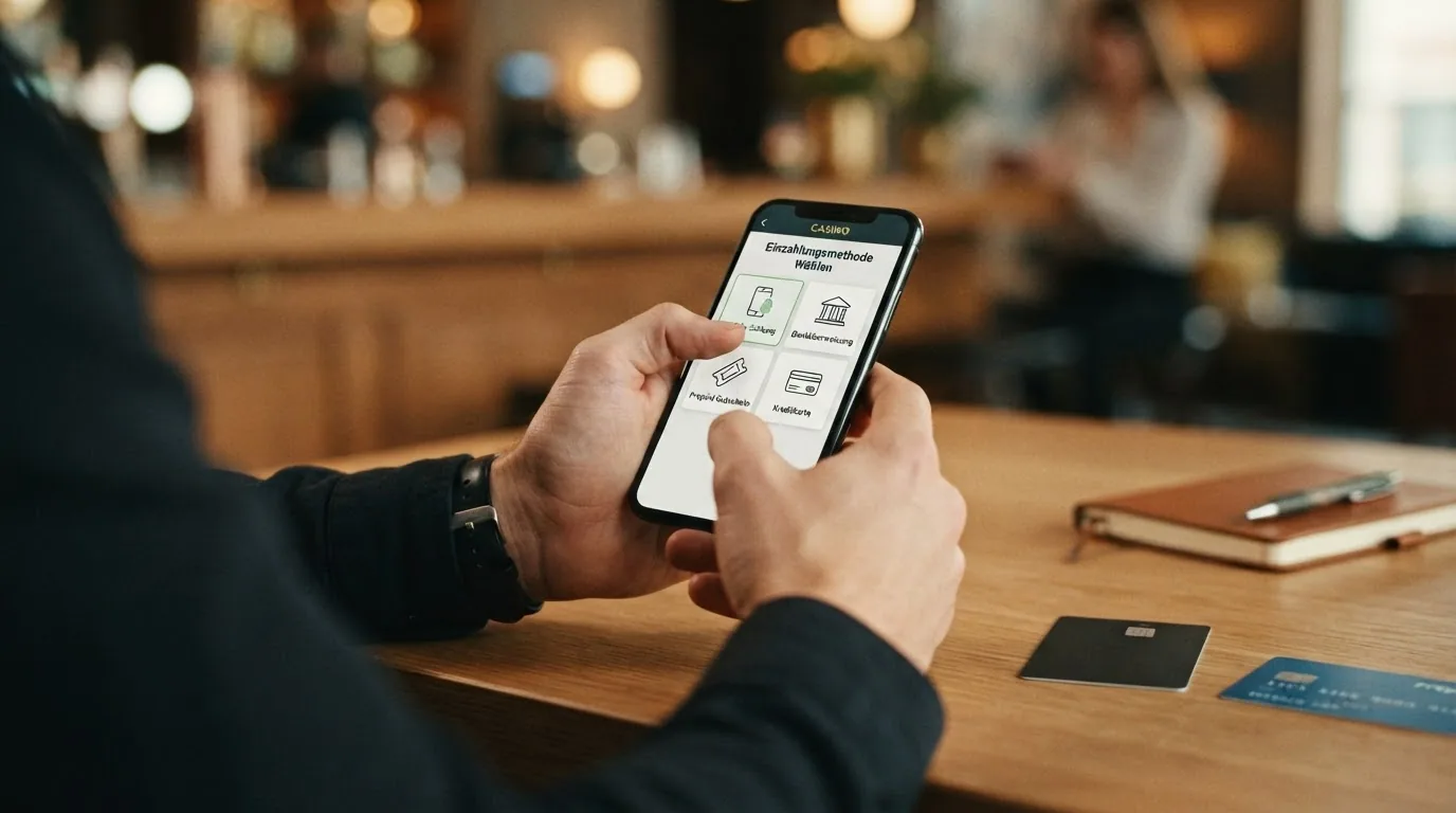 Ein Smartphone mit geöffnetem TWINT-Zahlungsbildschirm und daneben die Logos von PostFinance, Paysafecard und Kreditkarten